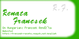 renata francsek business card